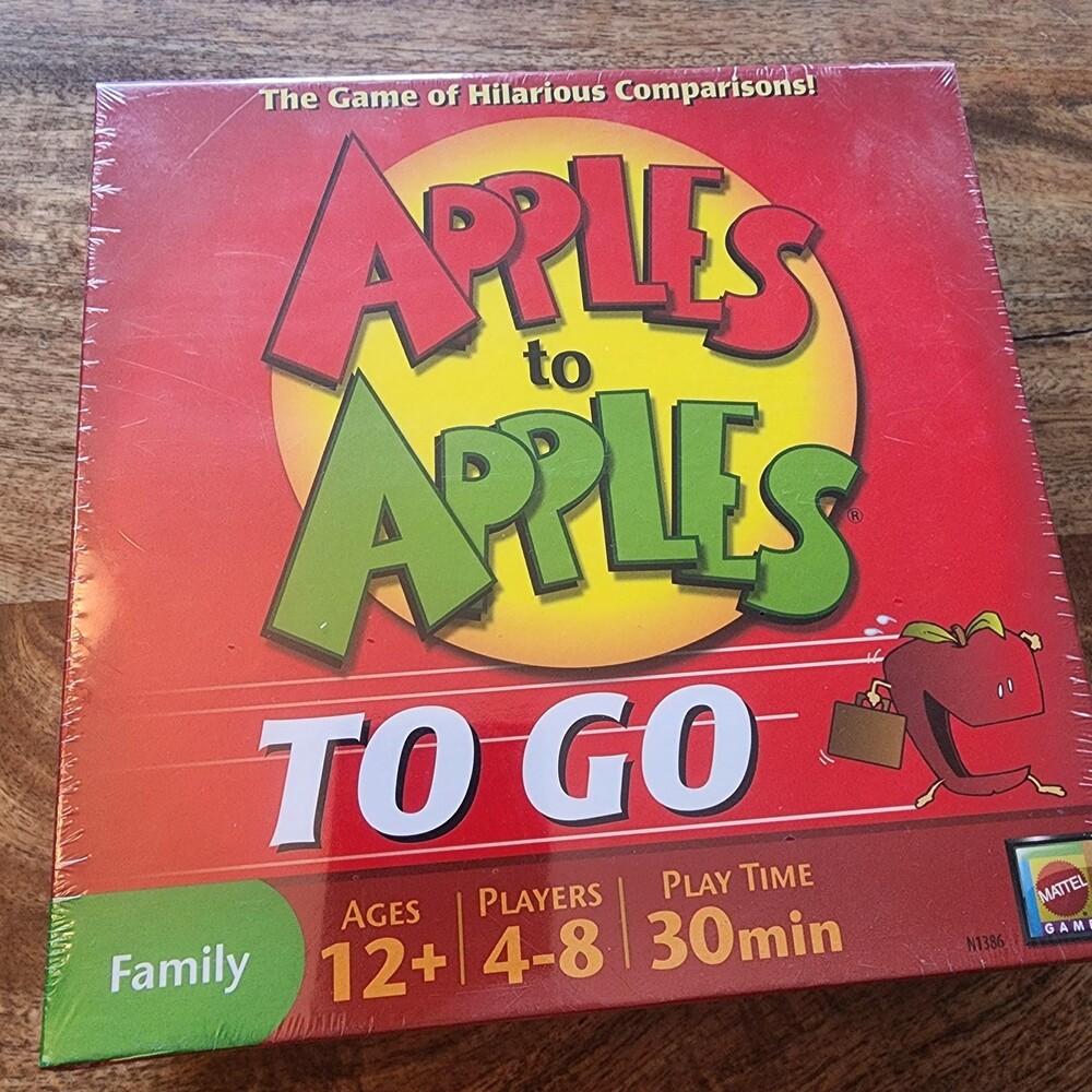 Mattel Games Apples To Apples To Go Card Game Ages 12+ 4-8 Red Family New Sealed